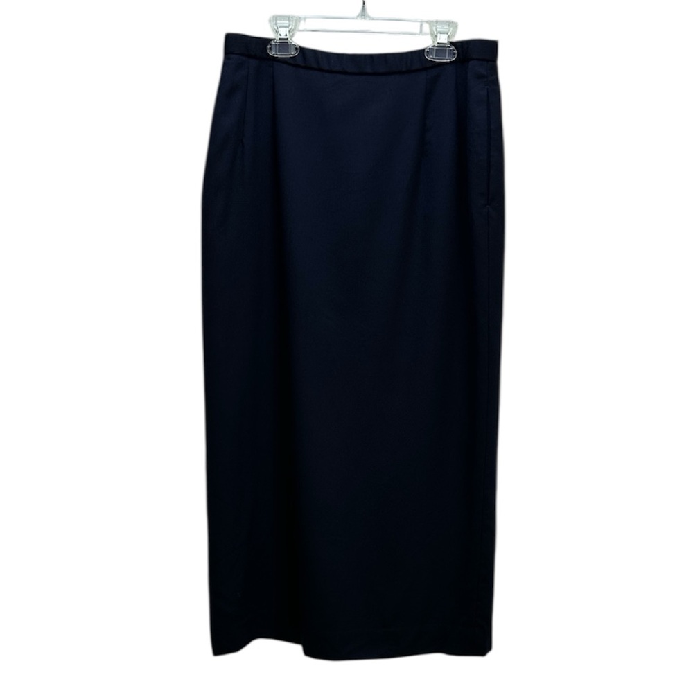 Pendleton 100% Virgin Wool‎ Navy Blue Pencil Skirt 12 Pockets Classic Corpcore